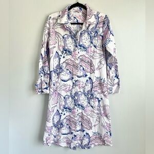 Las Surenas Size M • Button Down Long Sleeve Shirt Dress.